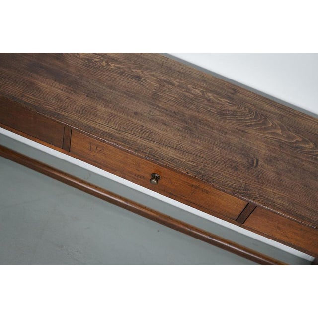 Early 20th Century Rustic Farmhouse French Elm Side Table For Sale - Image 17 of 18