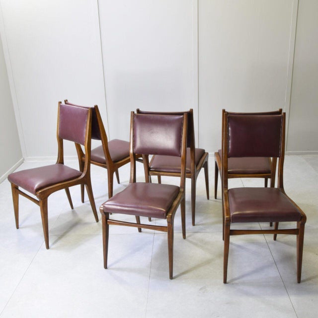 Mid-Century Modern Chairs attributed to Carlo de Carli, 1950s, Set of 6 For Sale - Image 3 of 12