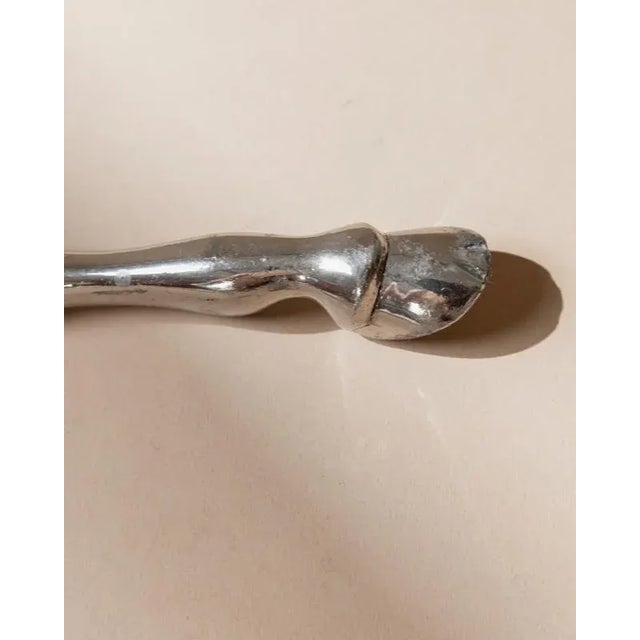 Mid-Century Silver-Plated Horse Leg Bottle Opener, Italy, 1960s For Sale - Image 6 of 11
