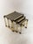 Enameled Metal and Brass Coffee Tables in the style of Tommaso Barbi, 1970, Set of 3 For Sale - Image 6 of 17