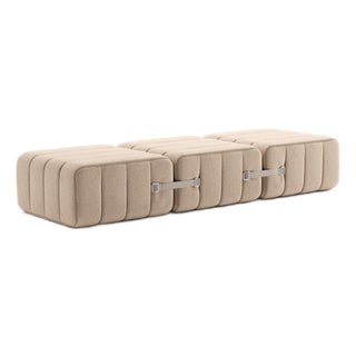 Curt Modular Set - Flexible Bench - Dama - 0029 (Beige / Grey) by Ambivalenz, Set of 3 For Sale
