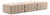 Curt Modular Set - Flexible Bench - Dama - 0029 (Beige / Grey) by Ambivalenz, Set of 3 For Sale