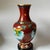 Asian Vintage Cloisonné Enamel Dragon Vase – Red Ground, Gilt Accents, With Stand & Box For Sale - Image 3 of 9
