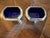 Metal 1930s Pair of Large English Sterling Silver Salt Cellars Cobalt Liners Birmingham 1932-3 For Sale - Image 7 of 10
