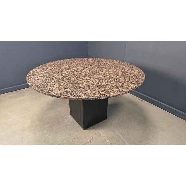 Vintage Granite Round Center Table, 1970s For Sale - Image 9 of 15