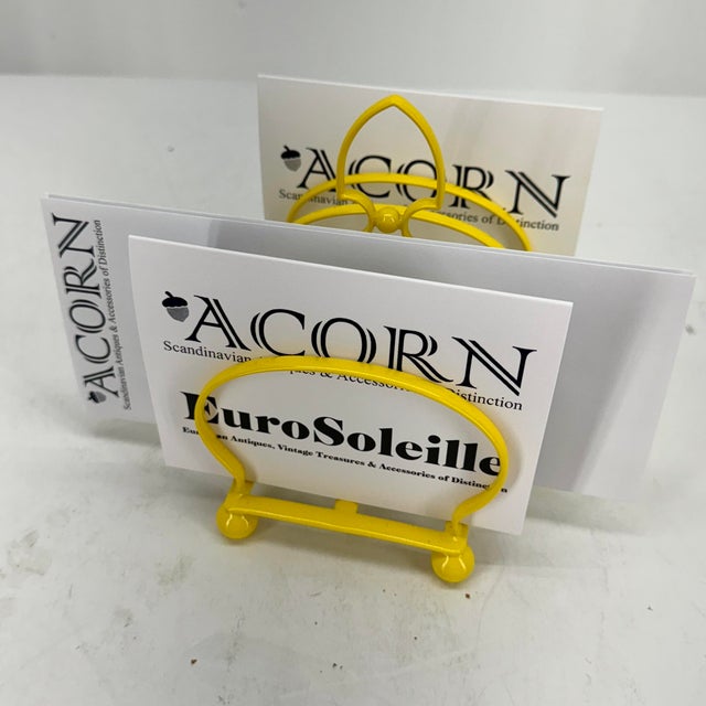 Sunshine Yellow Silver Plated Letter or Toast Stand. The stand was originally a 19th Century depleted silver plated mess...