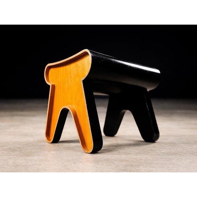Black Brazilian Contemporary Stool in Ebonized Wood by Pedro Useche, Brazil, 2000s For Sale - Image 8 of 8