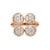 Art Nouveau Statement Illusion Diamond Wedding Cocktail Ring in 18k Solid Rose Gold Size 3 For Sale - Image 3 of 5