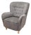 Scandinavian Grey Wooden Armchair For Sale