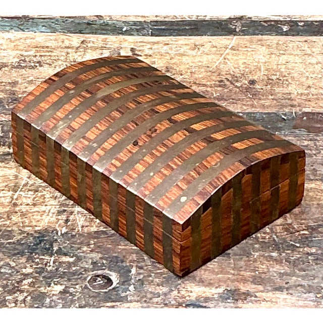 Vintage Brass Band Box For Sale In West Palm - Image 6 of 12