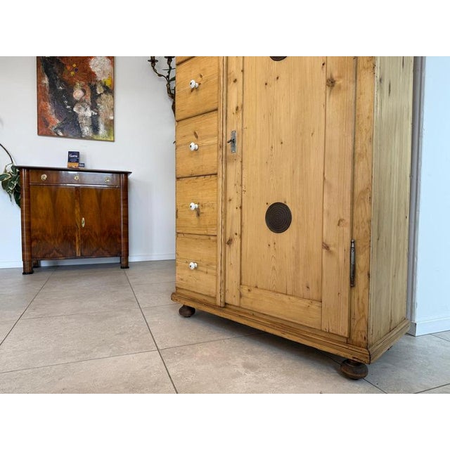 Rustic Biedermeier Pantry Farm Cupboard For Sale - Image 10 of 12