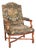 French Regence Walnut Armchair With Tapestry Upholstery For Sale