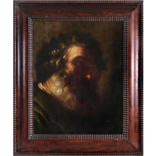 After Jusepe de Ribera, Portrait of a Bearded Old Man, 17th Century, Oil Painting on Wood For Sale