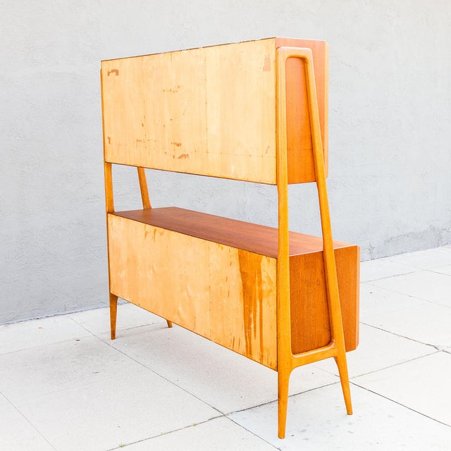 1960s Danish Modern Two Tier Floating Teak & Oak Sideboard by Randers For Sale - Image 18 of 18