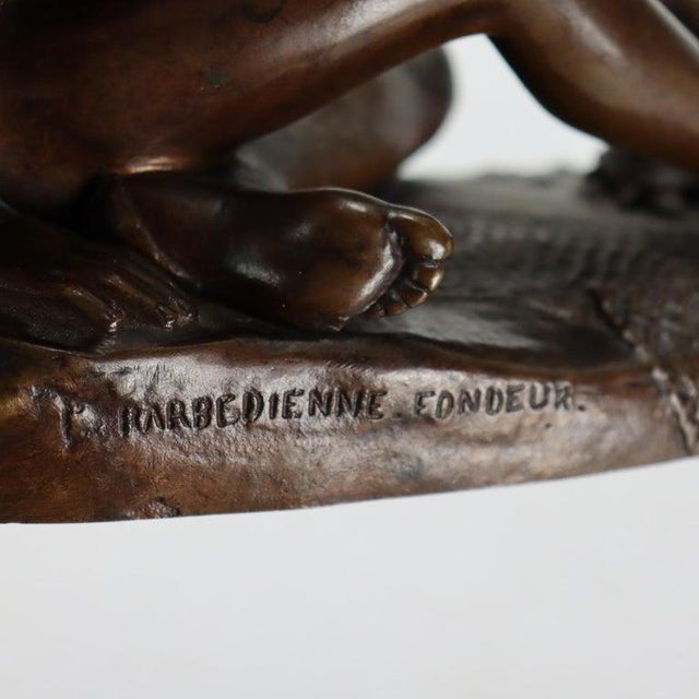 Antique French Barbedenne Fondeur Bronze Figure “Neopolitan Fisherboy” C1890 For Sale - Image 9 of 10