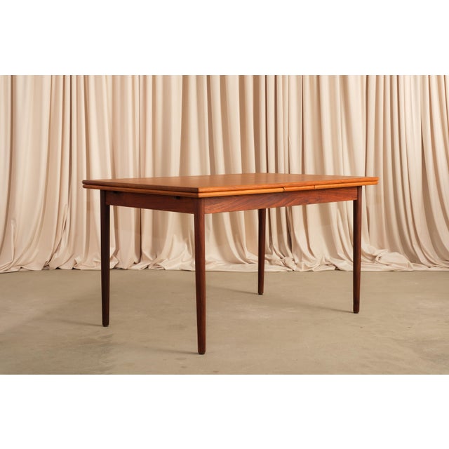 Drylund Vintage Extendable Dining Table Attributed to Dyrlund, 1970s For Sale - Image 4 of 13