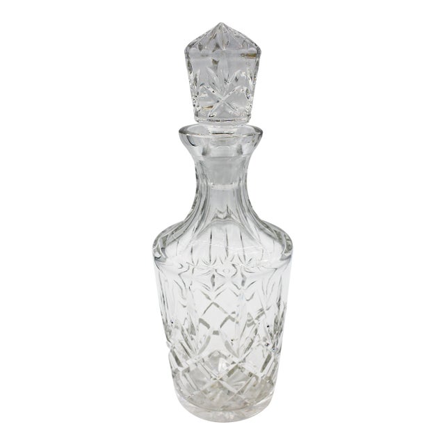 Circa 1900 Anglo-Irish Cylinder Shape Decanter & Stopper For Sale