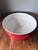 Contemporary Late 20th Century A. Santos Pottery Made in Portugal Red Mixing Bowl 8" For Sale - Image 3 of 7