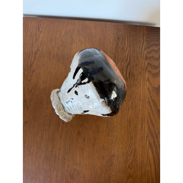 1970's Vintage Polly Abstract Studio Art Pottery Ceramic Vase - Signed For Sale - Image 14 of 17