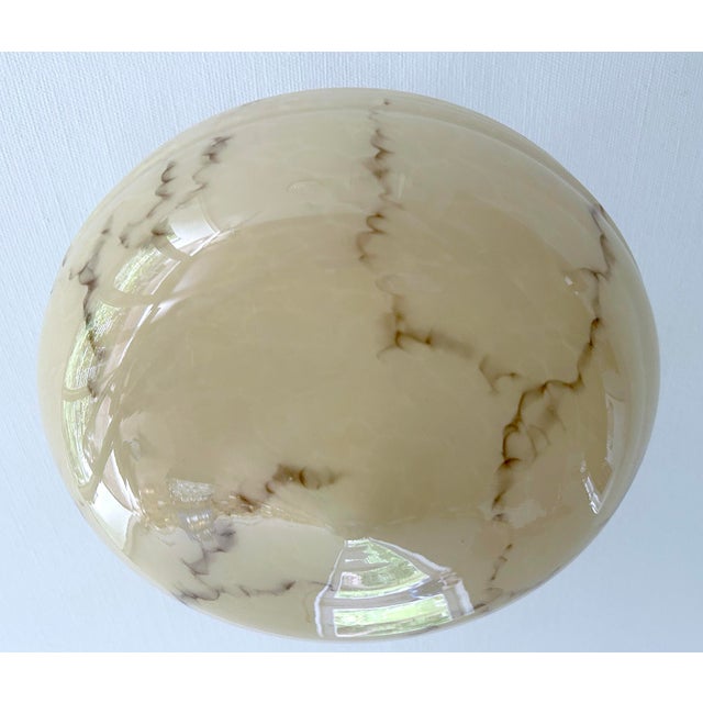 Art Deco Ivory Glass Pendant Light, 1950s For Sale - Image 16 of 18