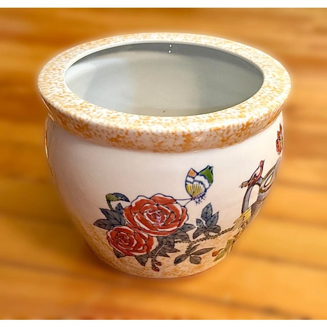 Late 20th Century Late 20th Century Floral Chinoiserie Planter For Sale - Image 5 of 7