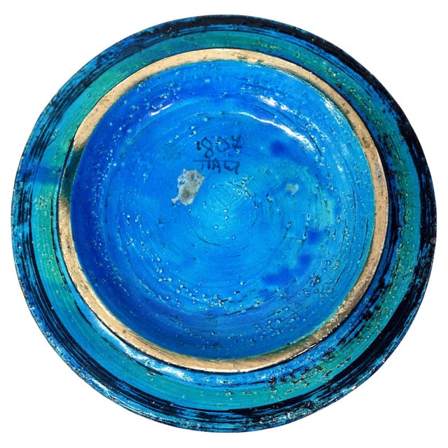 1960s Aldo Londi for Bitossi Large Rimini Blu Cigar Ashtray or Ceramic Catchall Tray For Sale - Image 5 of 7