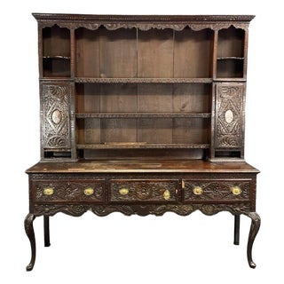 Ornate Antique Stepback Sideboard For Sale