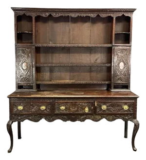 Ornate Antique Stepback Sideboard