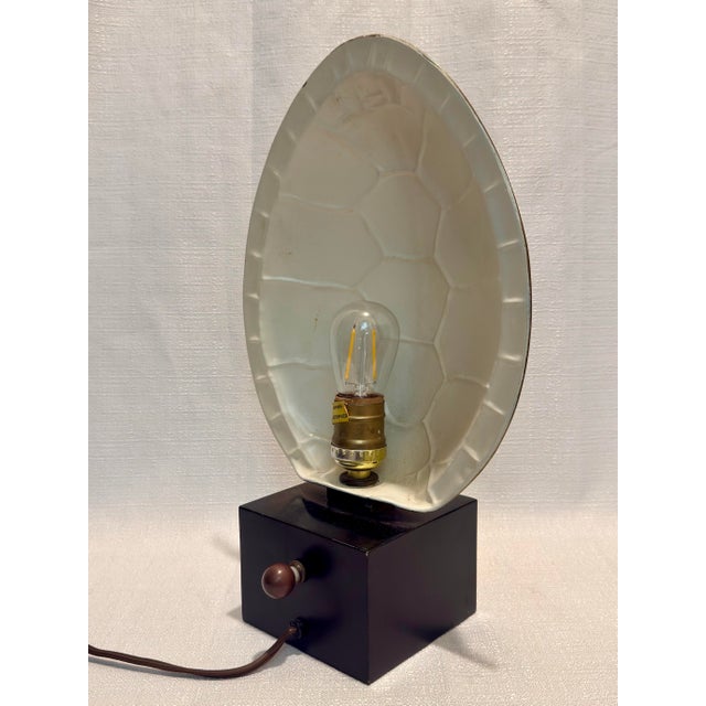 Metal 1970s Chapman Brass Faux Turtle Shell Wall Wash Lamp by Turtle and Crane - Mid Century Modern Styled After Karl Springer For Sale - Image 7 of 12