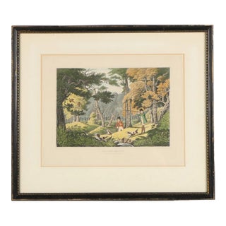 Late 19th Century Hand-Colored Etching After John Havell Jr. "Pheasant Shooting" For Sale