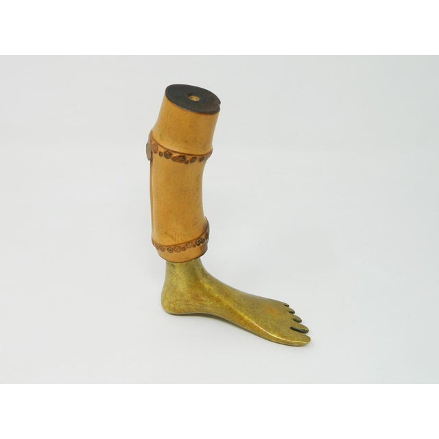 Mid-Century Modern Large Brass and Bamboo Corkscrew by Carl Auböck for Werkstätte Carl Auböck, 1950s For Sale - Image 3 of 11