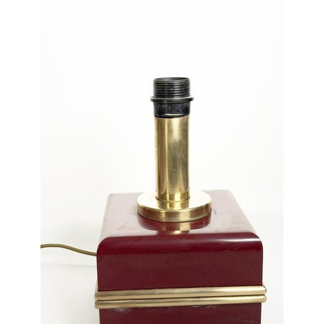 1970s Bakelite and Brass Table Lamp, France, 1970s For Sale - Image 5 of 11