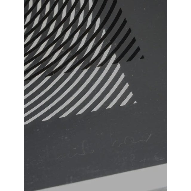 Alberto Biasi, Abstract Composition, 1972, Silkscreen Print, Framed For Sale - Image 7 of 10