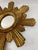 1950s Italian 14.5" Giltwood Sunburst Wall Mirror For Sale - Image 6 of 18