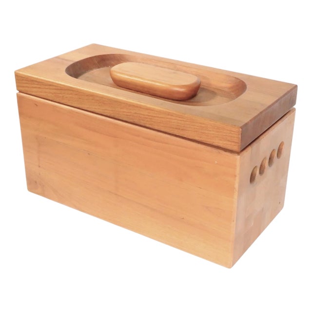 Mod Woodwork Ice Bucket Made in Vermont by J. K. Adams Circa 1970's For Sale