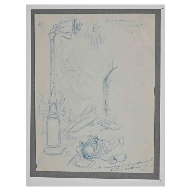 Adolphe Willette, Programme de Concert, Pastel on Paper, Late 19th Century For Sale