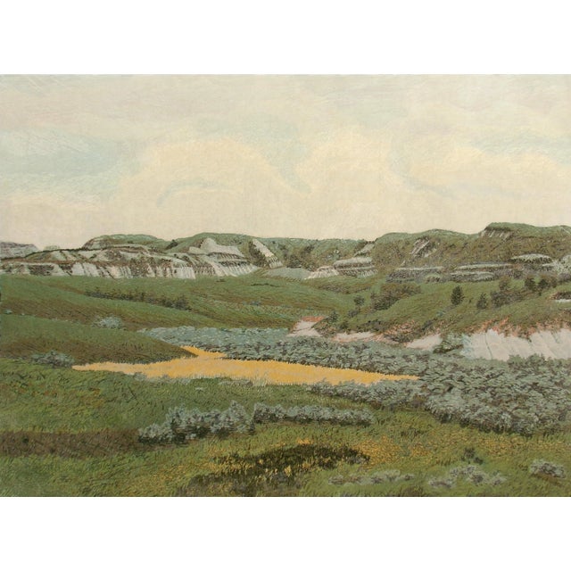 Gordon Mortensen "Foxtail & Sage" Hand Signed Original Artwork Woodcut, 1975 For Sale - Image 4 of 6