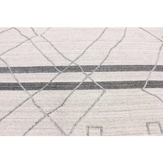 Contemporary Gray Moroccan Style Area Rug - 8′ × 10′ For Sale In Dallas - Image 6 of 9