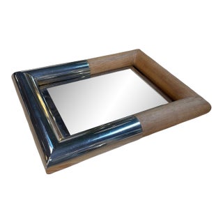 Wood and Silver-Plated Table Picture Frame by Paolo Traversi For Sale