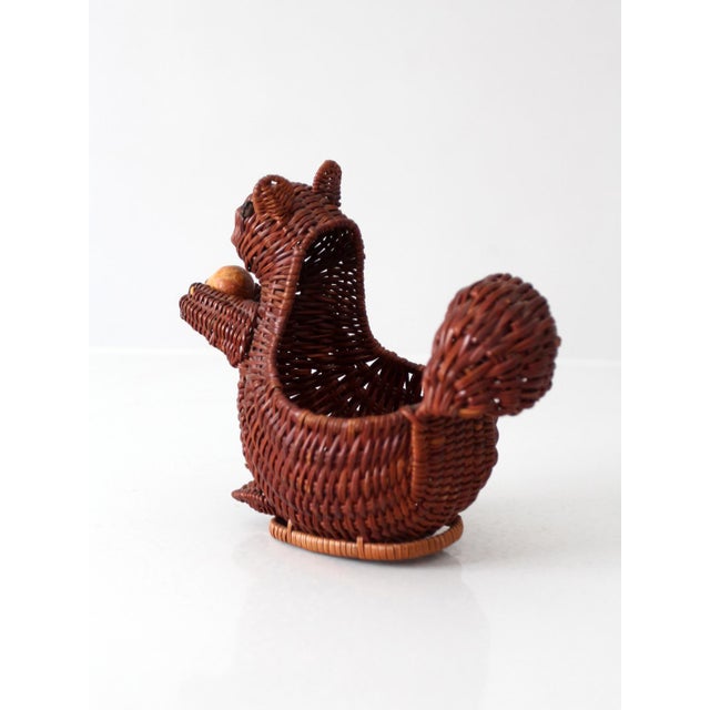 Vintage Wicker Squirrel Basket For Sale - Image 11 of 13
