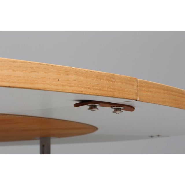 Early 21st Century Vintage Dining Room Table in Oak and Steel by Jørgen Høj, 2010s For Sale - Image 5 of 12