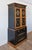 Farmhouse Mid 20th Century Scandinavian Black Painted Pine Linen Press With Hand-Painted Gustavian Folk Paint For Sale - Image 3 of 3