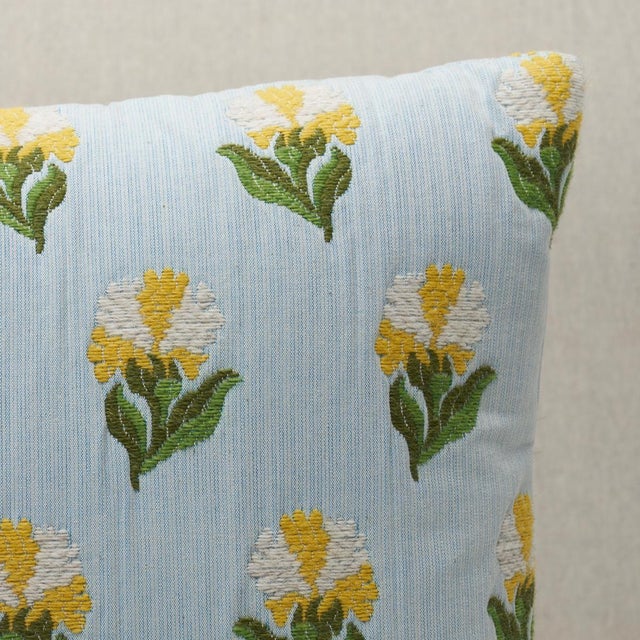 This pillow features Rosina Floral with a knife edge finish. Featuring a unique woven rosebud pattern, Rosina Floral is an...