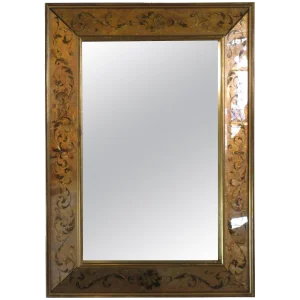 1960s French Reverse Painted Mirror