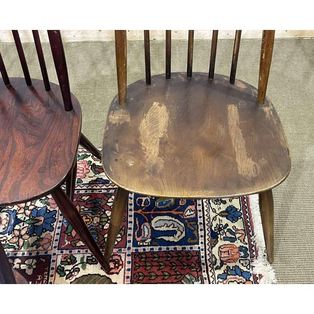 Ercol Elm Chairs from Ercol, 1970s, Set of 4 For Sale - Image 4 of 11