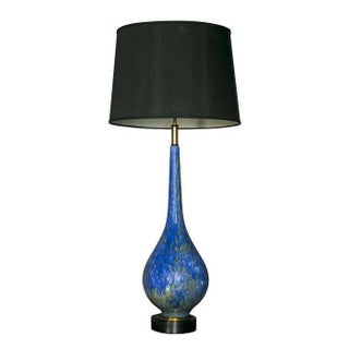 1960's Italian Blue Table Lamp For Sale