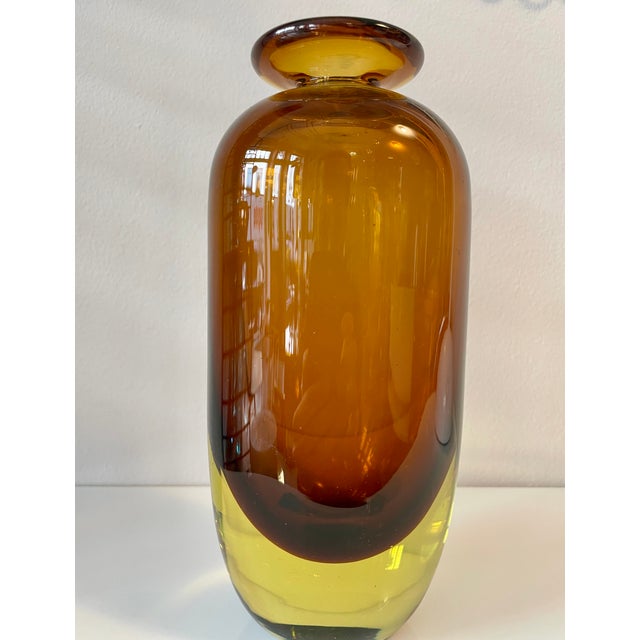 Yellow Model 1272 Vase by Gunnar Ander for Lindshammar, 1970s For Sale - Image 8 of 8