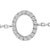 Contemporary 10K White Gold Diamond Accent "O" Initial Charm and Link Bracelet For Sale - Image 3 of 6