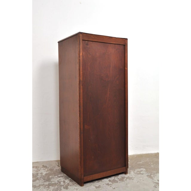 Vintage Roller Door Cabinet in Oak and Beech, 1930s For Sale - Image 11 of 12
