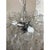 Murano Glass Sputnik Chandelier with Swirling Italian Glass clear and white Daimeter 50 cm = 19.7" Metal frame in kromo...